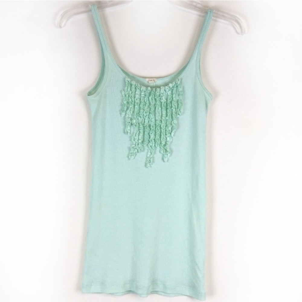 J. Crew Perfect Fit Falling Ruffles Tank Top XS - Picture 2 of 7